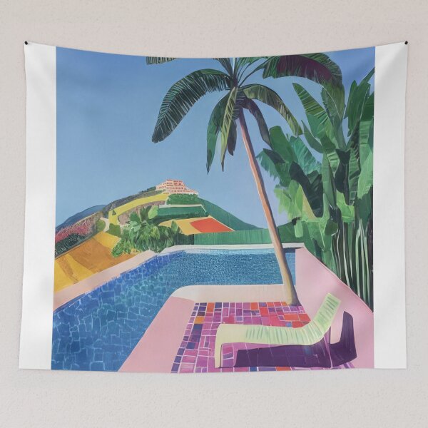 Item preview, David Hockney - David Hockney - David Hockney (200) - Vibrant California Pool – Pop Art Print Inspired by David Hockney designed and sold by KirstenShShop.