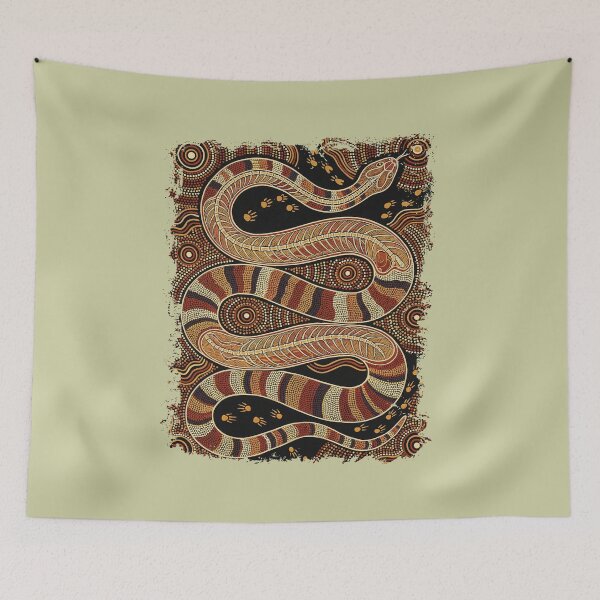 Item preview, Neurotoxin Dreaming: Aboriginal Style Tiger Snake Art designed and sold by FreiherrPK.