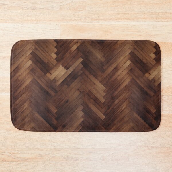 Item preview, Dark Walnut Herringbone Parquet Pattern designed and sold by pinkal.