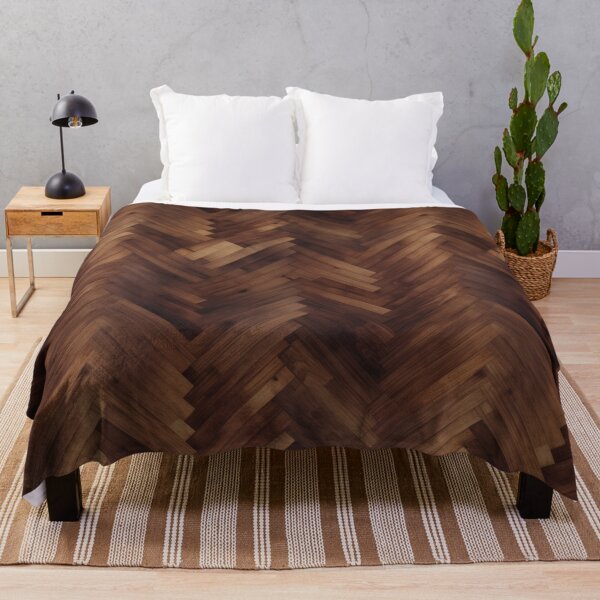Item preview, Dark Walnut Herringbone Parquet Pattern designed and sold by pinkal.