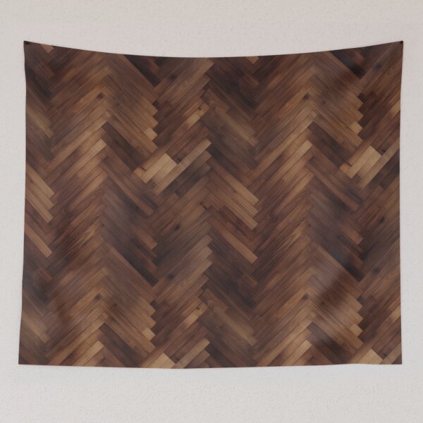 Item preview, Dark Walnut Herringbone Parquet Pattern designed and sold by pinkal.