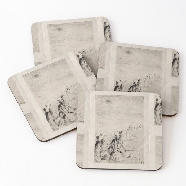 Item preview, On the Beach at Berneval by Pierre-Auguste Renoir: Vintage Impressionist Poster designed and sold by artofuniverse.