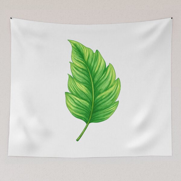 Item preview, Single Green Leaf Illustration - Fresh Botanical Nature Art Print designed and sold by DesignArtist.ia.