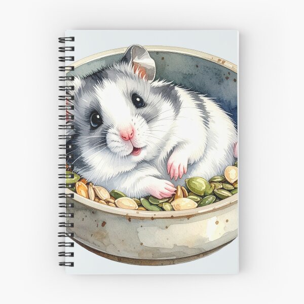 Item preview, Roborovski hamster lies in the food bowl designed and sold by LiskoDesign.