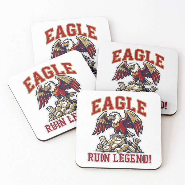Item preview, 4K Comical Eagle Caricature in Ancient Ruins designed and sold by ABArtByAlexST.