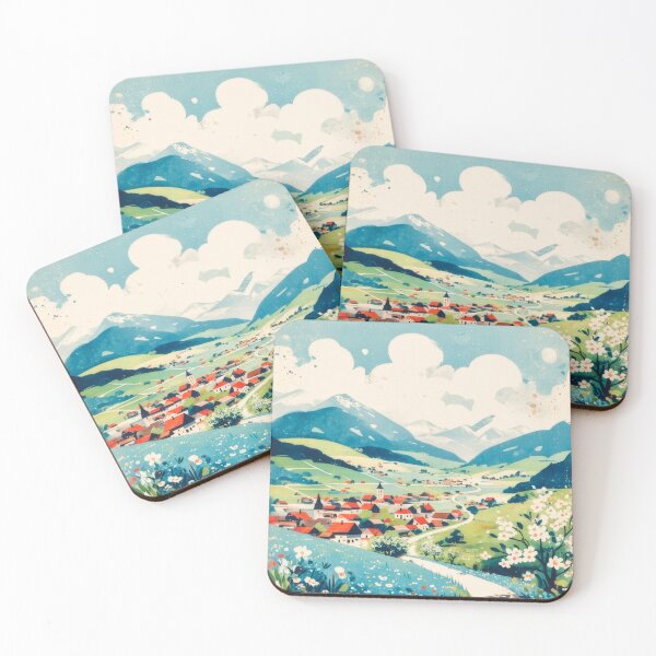 Item preview, Spring Village in Alpine Valley designed and sold by Dusk Atelier.