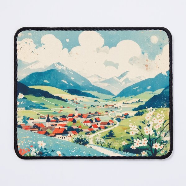 Item preview, Spring Village in Alpine Valley designed and sold by Dusk Atelier.
