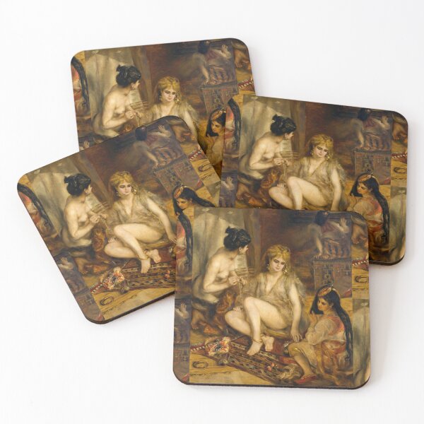 Item preview, Parisiennes in Algerian Costume by Pierre-Auguste Renoir: Orientalist Harem Poster designed and sold by artofuniverse.