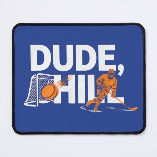 Item preview, Dude Chill Hockey Design - Funny Ice Hockey Player Puck Net Graphic designed and sold by gtrock.