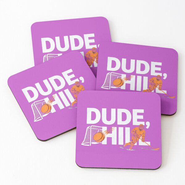 Item preview, Dude Chill Hockey Design - Funny Ice Hockey Player Puck Net Graphic designed and sold by gtrock.