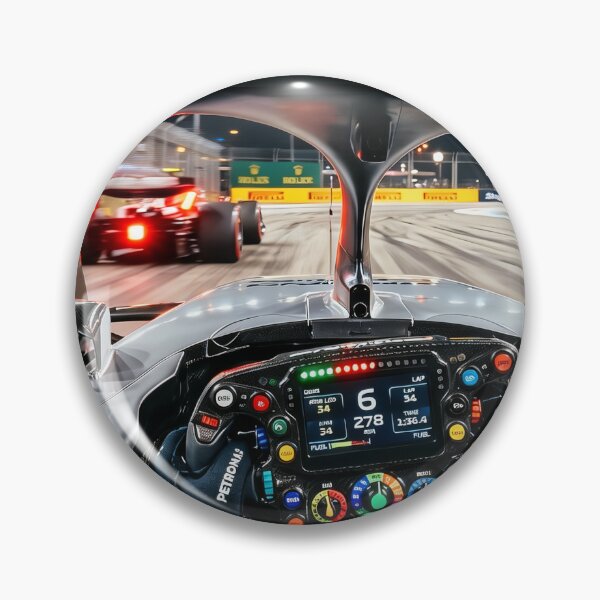 Item preview, F1 Night Race Cockpit View Mercedes Singapore GP Steering Wheel POV designed and sold by Abeshinobi.