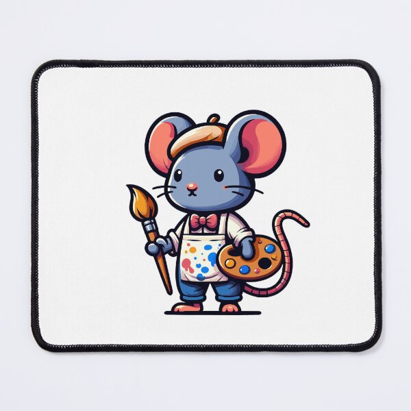 Item preview, Funny Mouse Artist Painter Gift for Art Lovers Design designed and sold by CyfroweMysli.
