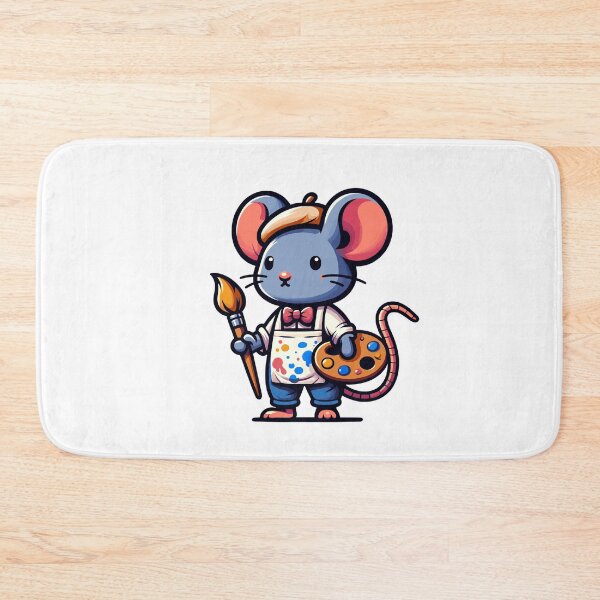 Item preview, Funny Mouse Artist Painter Gift for Art Lovers Design designed and sold by CyfroweMysli.