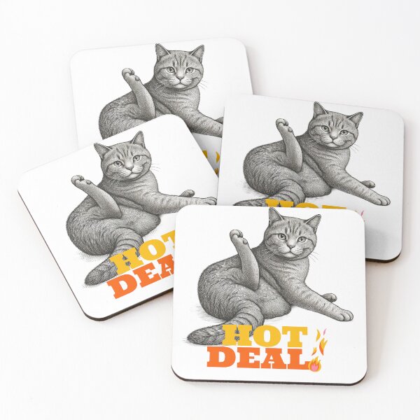 Item preview, Funny Cat Hot Deal - Sassy Buba Sitting Pose - Vintage Engraving Style designed and sold by MichaelBullCat.