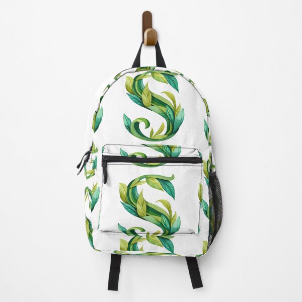 Item preview, Botanical Leaf Letter S - Elegant Green Monogram Art Print designed and sold by DesignArtist.ia.