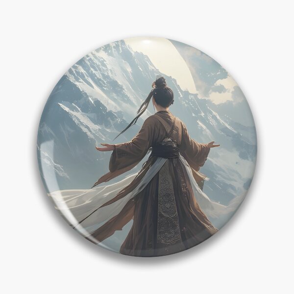 Aperçu de l'œuvre Mystical Mountain Moon — Epic Spiritual Fantasy Art créée et vendue par Schoenenwald - Illustrations Uniques et Originales.