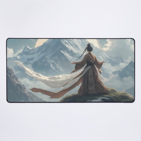 Item preview, Mystical Mountain Moon — Epic Spiritual Fantasy Art designed and sold by Schoenenwald - Illustrations Uniques et Originales.