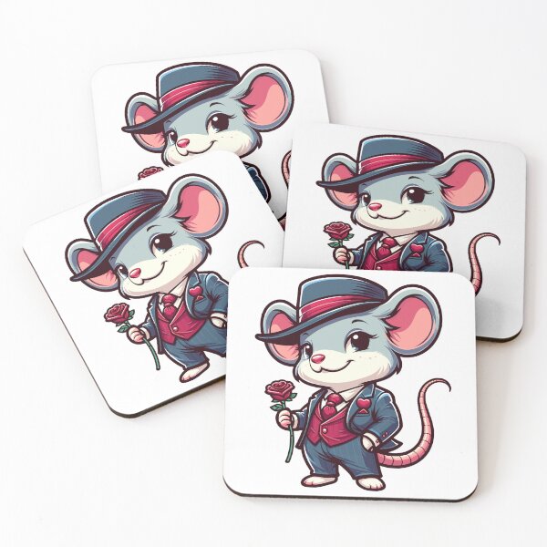 Item preview, Funny Mouse Romantic Gentleman Cute Valentine Design designed and sold by CyfroweMysli.