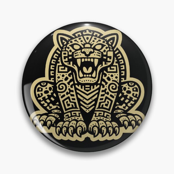 Item preview, Golden Aztec Jaguar Totem - Ancient Mesoamerican PrideGolden Aztec Jaguar – Tribal Gold Animal designed and sold by Totemica.