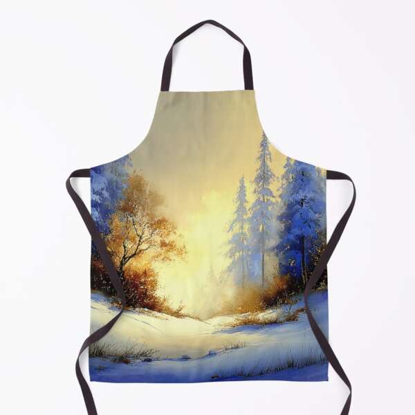 Item preview, Winter Forest Morning Glow Watercolor designed and sold by AquamaraArt.