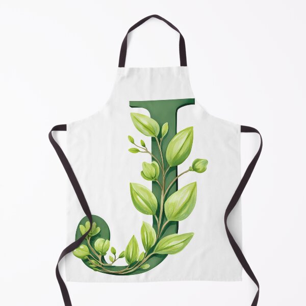 Item preview, Green Leaf Letter J - Elegant Botanical Monogram Art Print designed and sold by DesignArtist.ia.
