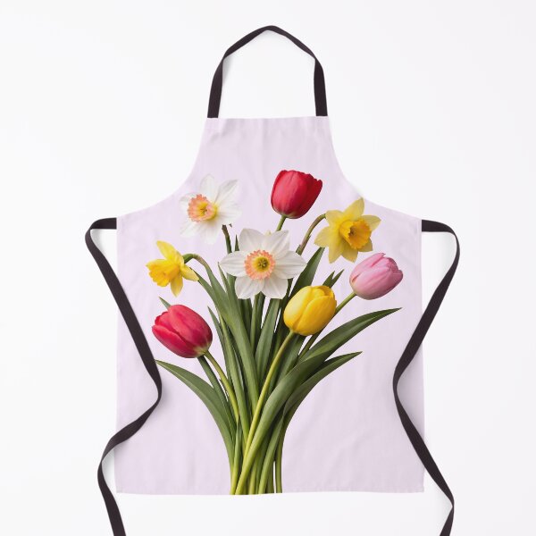 Item preview, Yellow White Red Spring Tulip Daffodil Bouquet Shapes Mania designed and sold by Shapes-Mania.