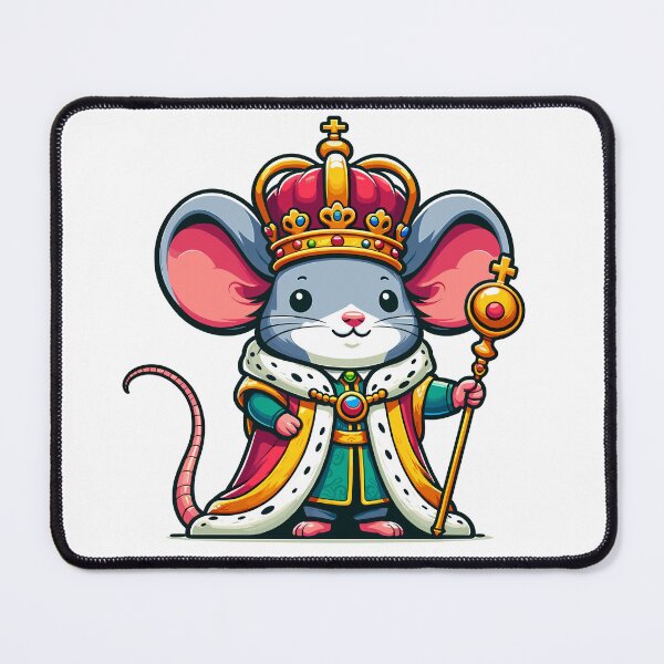 Item preview, Cute Mouse King – Funny Royal Animal Design designed and sold by CyfroweMysli.