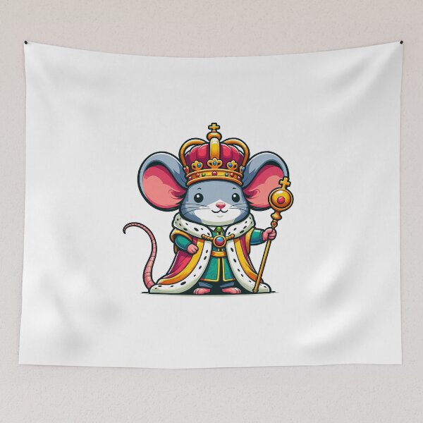 Item preview, Cute Mouse King – Funny Royal Animal Design designed and sold by CyfroweMysli.
