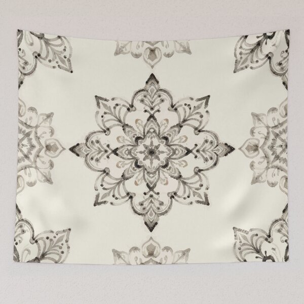 Item preview, Black and White Mandala Pattern designed and sold by RidaSalArt.