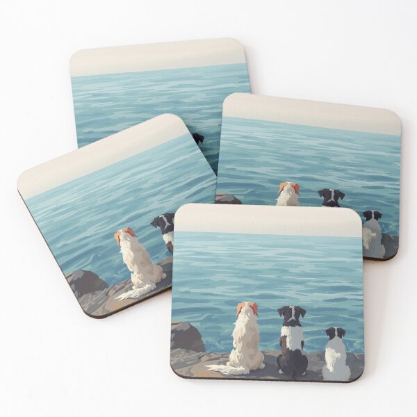 Item preview, ree Dogs Watching the Sea  designed and sold by TinyWarmThing.