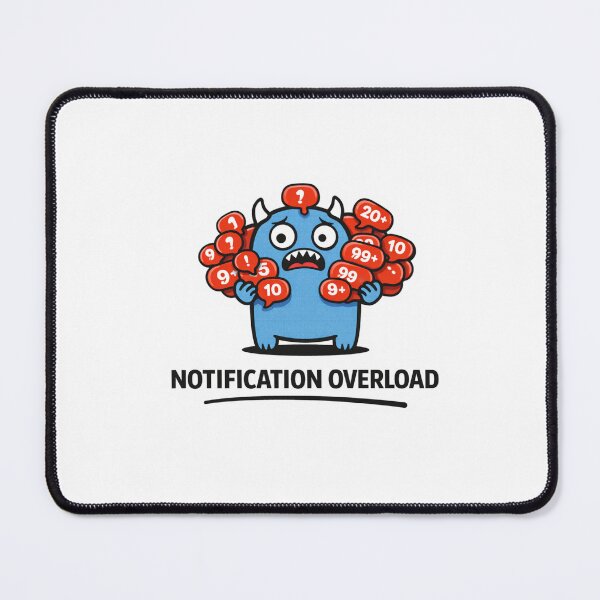 Item preview, Notification Overload Funny Design – Social Media Stress Meme, Phone Addiction Humor, Digital Life Anxiety, Funny Sticker PNG designed and sold by ZYNORAworld.