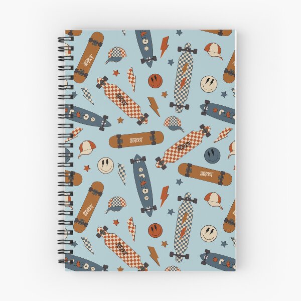 Item preview, Retro-street-classic-skateboard-80s-vector-classic-drawing-style-pattern designed and sold by Retro Street Studios.