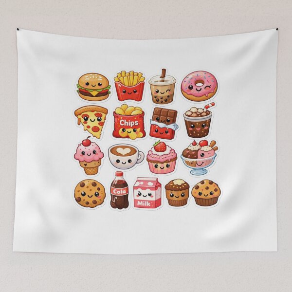 Item preview, Kawaii Snack Party Cute Food Characters Collection designed and sold by New Art.
