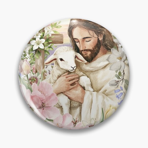 Item preview, He Is Risen Christian Easter Design – Jesus Christ Resurrection Floral Art designed and sold by MysticCanvasAi.