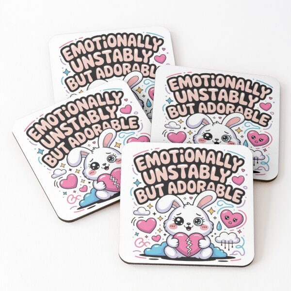 Item preview, Emotionally Unstable But Adorable Kawaii T-Shirt – Cute Bunny Cartoon Aesthetic Design for Gen Z & Gift Buyers designed and sold by GemBob Creations.
