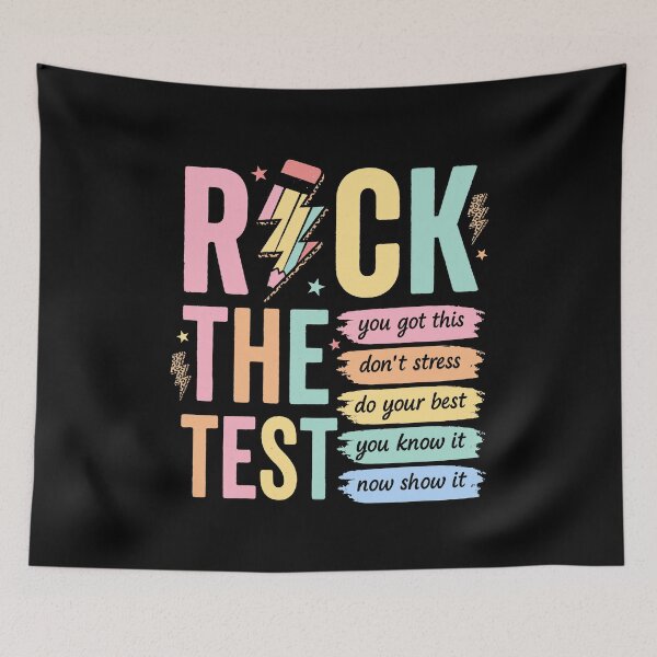 Item preview, Rock the Test Student Exam Motivation designed and sold by KroghDs.