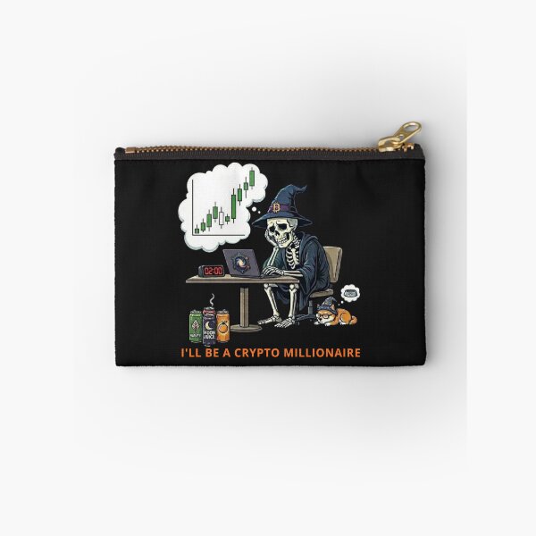 Item preview, I’ll Be a Crypto Millionaire – Funny Crypto Trader Skeleton Design designed and sold by Conviction studio.