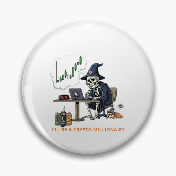 Item preview, I’ll Be a Crypto Millionaire – Funny Crypto Trader Skeleton Design designed and sold by Conviction studio.