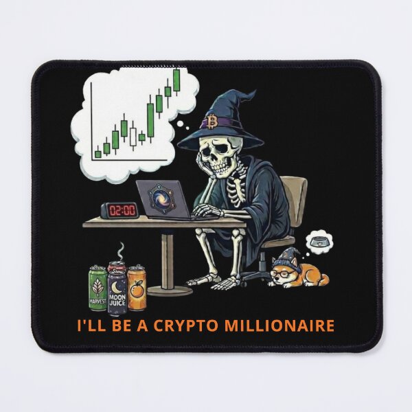 Item preview, I’ll Be a Crypto Millionaire – Funny Crypto Trader Skeleton Design designed and sold by Conviction studio.