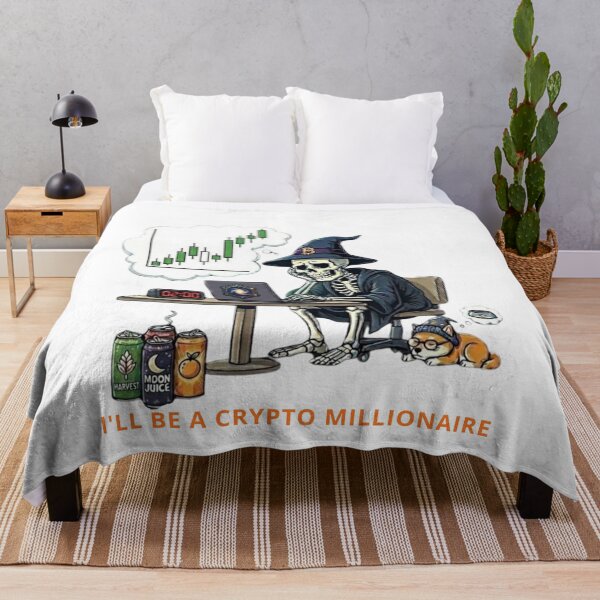 Item preview, I’ll Be a Crypto Millionaire – Funny Crypto Trader Skeleton Design designed and sold by Conviction studio.