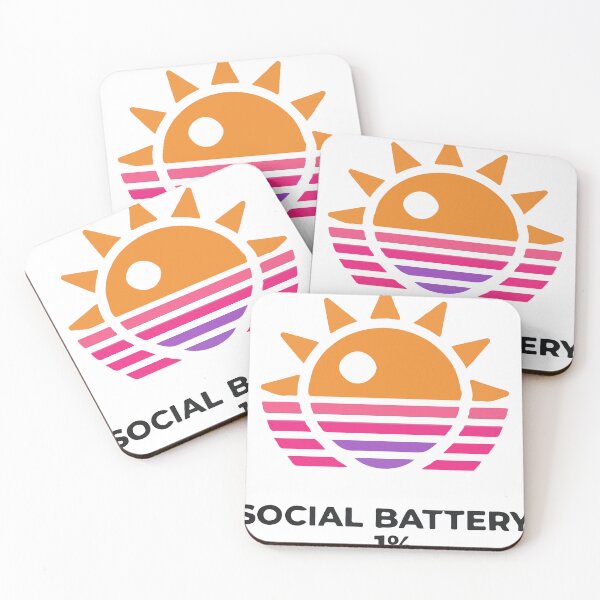 Item preview, Social Battery 1% - Sunset Island Retreat designed and sold by Heidelberg89.