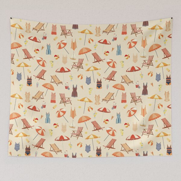 Item preview, Beach Accessories Pattern | Summer Vacation designed and sold by UnhingedBird.