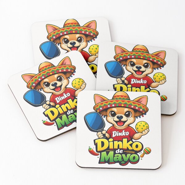 Item preview, Dinko De Mayo: Cinco De Mayo Pickleball Chihuahua Dinko De Mayo Funny Dog Sports Fiesta, Cute Chihuahua Cartoon Design designed and sold by Ali-printshop.