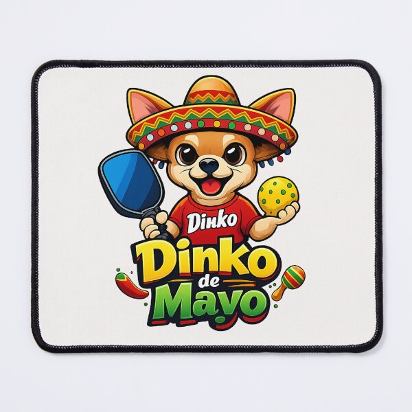 Item preview, Dinko De Mayo: Cinco De Mayo Pickleball Chihuahua Dinko De Mayo Funny Dog Sports Fiesta, Cute Chihuahua Cartoon Design designed and sold by Ali-printshop.