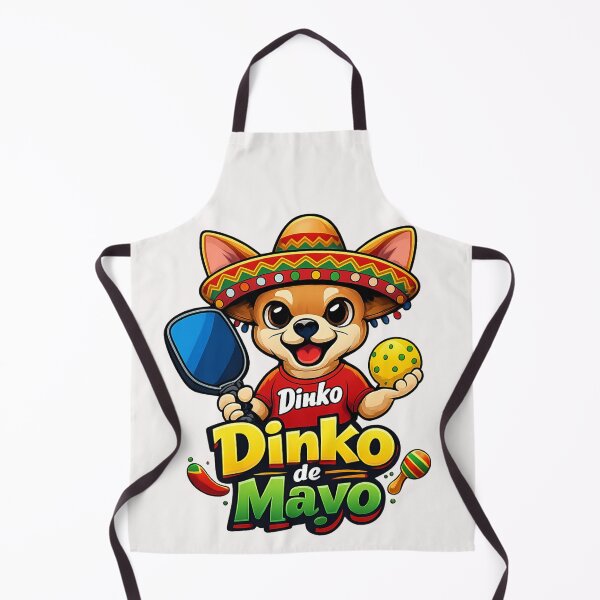Item preview, Dinko De Mayo: Cinco De Mayo Pickleball Chihuahua Dinko De Mayo Funny Dog Sports Fiesta, Cute Chihuahua Cartoon Design designed and sold by Ali-printshop.