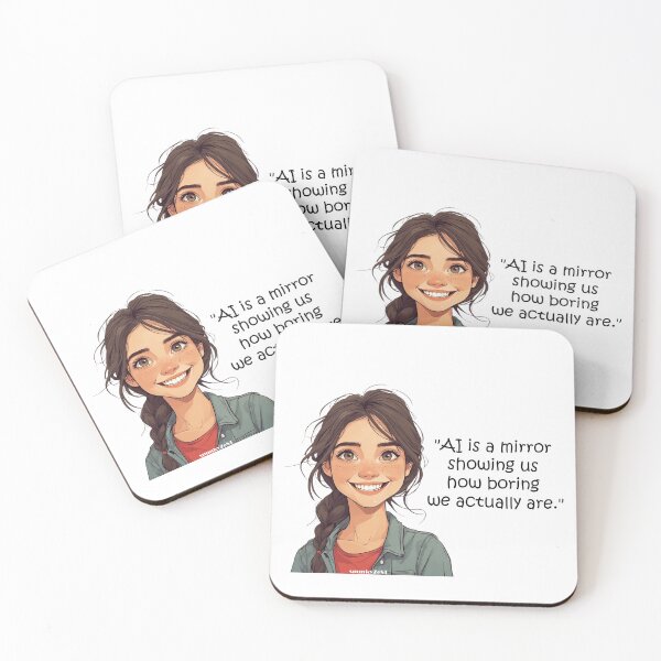 Item preview, "AI is a mirror showing us how boring we actually are." - Pia @ spunkyZeST designed and sold by spunkyZeST.