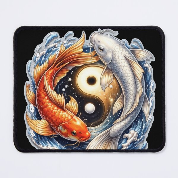 Item preview, Yin Yang Koi Fish – Japanese Balance Design designed and sold by Totemica.
