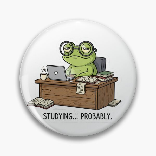 Item preview, Studying Probably Frog designed and sold by carolscoons.