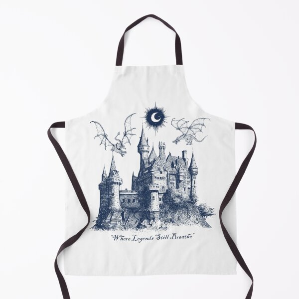 Item preview, Magical Castle with Dragons Fantasy Sketch Art - Book Lovers designed and sold by AestHenni17.
