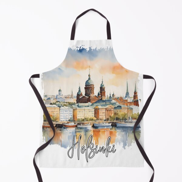 Item preview, Watercolor of Helsinki, Helsinki landscape designed and sold by Dressyourflag.